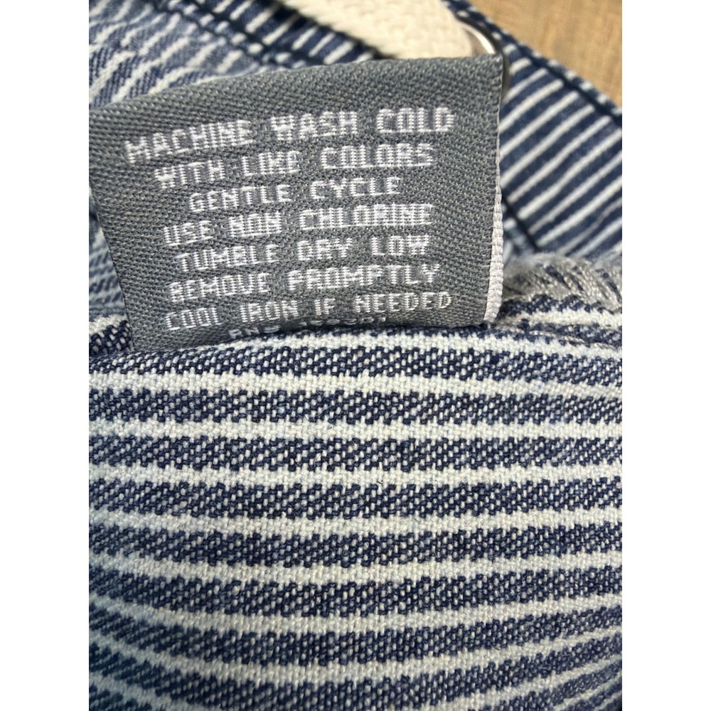 Cali 1850 Hickory Stripe Barrel Pants Blue White Utility Trousers 7/28 NWOT - Picture 6 of 7